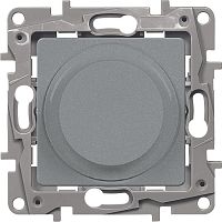 Светорегулятор поворотный без рамки Legrand Etika 5-300Вт алюминий картинка